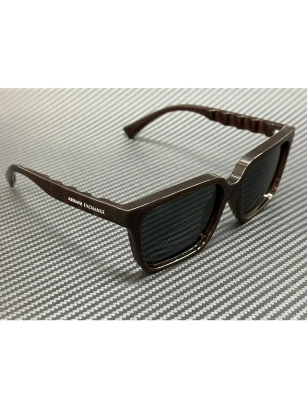 New Armani Exchange Men Transparent Brown Sunglasses 56-17-145